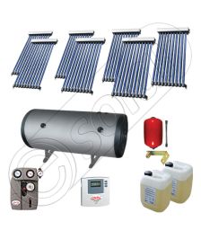 Panouri solare cu tuburi vidate si boiler la pret de importator, Colectoare solare pentru apa calda si aport la incalzire, Instalatie solara cu tuburi vidate si boiler SIU 7x10-750.2BMH