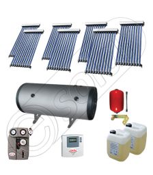 Panouri solare cu tuburi vidate si boiler la pret de importator, Colectoare solare pentru apa calda si aport la incalzire, Instalatie solara cu tuburi vidate si boiler SIU 7x10-800.2BMH