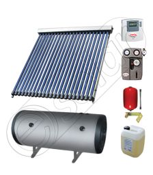 Instalatii solare cu tuburi vidate fabricate in China, Seturi colectoare solare pentru apa calda cu boiler orizontal, Instalatie solara cu tuburi vidate cu boiler termoelectric SIU 1x22-100.2TEH