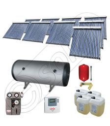 Panouri cu tuburi vidate si boiler Solariss Iunona, Pachet colectoare solare ieftine cu tuburi vidate, Instalatie solara presurizata cu boiler SIU 9x20-1500.2BMH