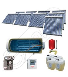 Panouri cu tuburi vidate si boiler Solariss Iunona, Pachet colectoare solare ieftine cu tuburi vidate, Instalatie solara presurizata cu boiler SIU 9x20-2000.1BMH