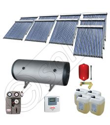 Panouri cu tuburi vidate si boiler Solariss Iunona, Pachet colectoare solare ieftine cu tuburi vidate, Instalatie solara presurizata cu boiler SIU 9x18-1500.2BMH
