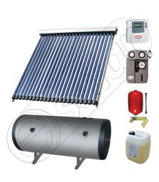 Instalatii solare cu tuburi vidate fabricate in China, Seturi colectoare solare pentru apa calda cu boiler orizontal, Instalatie solara cu tuburi vidate cu boiler termoelectric SIU 1x22-150.2TEH