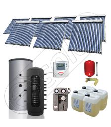 Set puffer cu doua serpentine si panouri solare ieftine, Instalatii panouri solare Solariss Iunona, Pachet cu panou solar pentru apa calda tot anul