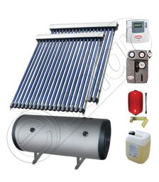 Panouri solare ieftine cu boiler bivalent de 200 litri, Pachet cu panou solar cu tuburi vidate, Instalatii solare pentru apa calda Solariss Iunona
