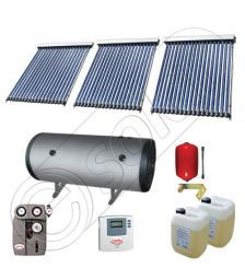 Set panou solar apa calda cu tuburi vidate si boiler, Pachet cu panou solar cu tuburi vidate, Boiler orizontal si colectoare solare cu tuburi vidate