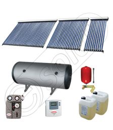 Set panou solar apa calda cu tuburi vidate si boiler, Pachet cu panou solar cu tuburi vidate, Boiler orizontal si colectoare solare cu tuburi vidate