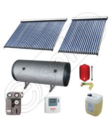 Boiler bivalent de 400 litri si panouri solare ieftine, Pachet cu panou solar cu tuburi vidate, Instalatii solare pentru apa calda Solariss Iunona