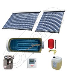 Panouri solare China Solariss Iunona, Colectoare solare cu boiler pentru apa calda tot anul, Boiler cu o serpentina si panou solar cu tuburi vidate
