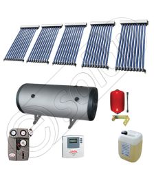 Set panou solar apa calda cu tuburi vidate si boiler, Pachet cu panou solar cu tuburi vidate, Boiler orizontal si colectoare solare cu tuburi vidate