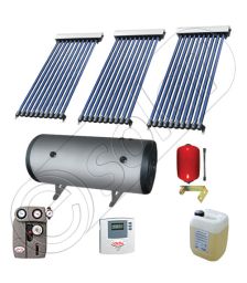 Set boiler cu doua serpentine si panouri solare ieftine, Instalatii panouri solare Solariss Iunona, Pachet cu panou solar apa calda tot anul