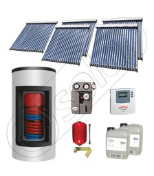 Set panou solar cu tuburi vidate cu boiler Kombi cu doua serpentine, Pachet cu panou solar cu tuburi vidate, Panouri cu tuburi vidate si boiler tanc in tanc