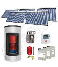 Panouri solare Solariss Iunona, Panou solar cu tuburi vidate si boiler Kombi cu o serpentina, Panouri solare ieftine cu boiler si un schimbator de caldura