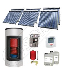 Panou solar ieftin cu tuburi vidate si boiler Kombi cu o serpentina, Panouri solare cu boiler monovalent de 1000/200 litri, Panouri solare China Solariss Iunona