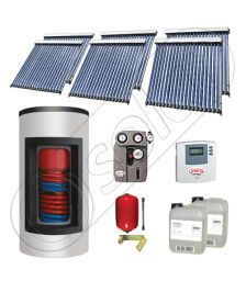 Panouri solare ieftine cu boiler Kombi bivalent de 1000/200 litri, Pachet cu panou solar cu tuburi vidate, Set panouri solare import China Solariss Iunona