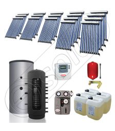 Set puffer cu doua serpentine si panouri solare ieftine, Instalatii panouri solare Solariss Iunona, Pachet cu panou solar pentru apa calda tot anul