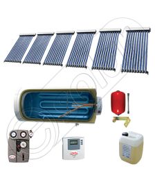 Boiler cu o serpentina si panou solar ieftin pentru apa calda, Panou solar china Solariss Iunona, Colectoare solare cu boiler monovalent de 400 litri