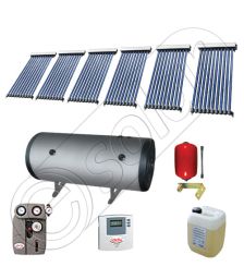 Set panou solar apa calda cu tuburi vidate si boiler, Pachet cu panou solar cu tuburi vidate, Boiler orizontal si colectoare solare cu tuburi vidate