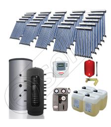 Set puffer cu doua serpentine si panouri solare ieftine, Instalatii panouri solare Solariss Iunona, Pachet cu panou solar pentru apa calda tot anul