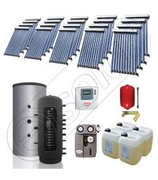 Set puffer cu doua serpentine si panouri solare ieftine, Instalatii panouri solare Solariss Iunona, Pachet cu panou solar pentru apa calda tot anul