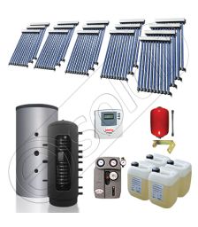 Set puffer cu doua serpentine si panouri solare ieftine, Instalatii panouri solare Solariss Iunona, Pachet cu panou solar pentru apa calda tot anul