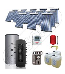 Set puffer cu doua serpentine si panouri solare ieftine, Instalatii panouri solare Solariss Iunona, Pachet cu panou solar pentru apa calda tot anul