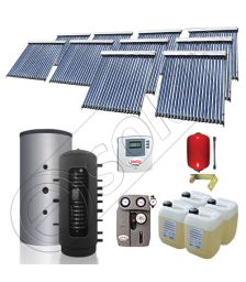 Set puffer cu doua serpentine si panouri solare ieftine, Instalatii panouri solare Solariss Iunona, Pachet cu panou solar pentru apa calda tot anul