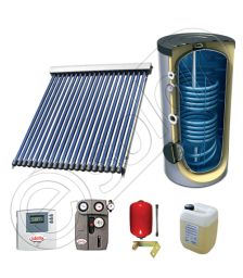 Panou solar ieftine cu boiler bivalent de 150 litri, Pachet cu panou solar cu tuburi vidate, Set panouri solare import China Solariss Iunona