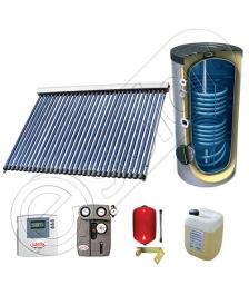 Set panou solar ieftin cu boiler de 400 litri si doua serpentine, Set panouri solare China Solariss Iunona, Pachet cu panou solar China cu tuburi vidate