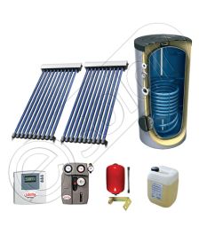 Panou solar ieftin cu tuburi vidate si boiler cu o serpentina, Panou solar china Solariss Iunona, Panouri solare China cu boiler monovalent de 200 litri