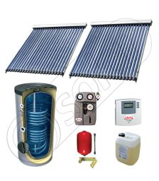 Set panouri solare ieftine cu boiler de 300 litri si doua serpentine, Set panouri solare China Solariss Iunona, Pachet cu panou solar China cu tuburi vidate