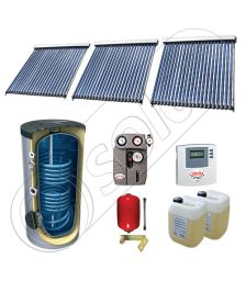 Panouri solare ieftine cu boiler bivalent de 500 litri, Pachet cu panou solar cu tuburi vidate, Set panouri solare import China Solariss Iunona