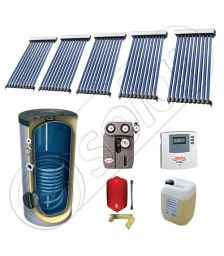 Panou solar ieftin cu tuburi vidate si boiler cu o serpentina, Panouri solare cu boiler monovalent de 500 litri, Panouri solare China Solariss Iunona