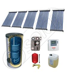 Panouri solare ieftine cu boiler bivalent de 500 litri, Pachet cu panou solar cu tuburi vidate, Set panouri solare import China Solariss Iunona