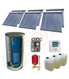 Pachet panouri solare cu tuburi vidate import China, Panouri solare cu tuburi vidate si boiler 1000 litri, Set panouri solare ieftine cu tuburi vidate si boiler SIU 6x20-1000.1BM