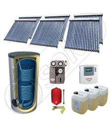 Pachet panouri solare cu tuburi vidate import China, Panouri solare cu tuburi vidate si boiler 750 litri, Set panouri solare ieftine cu tuburi vidate si boiler SIU 6x20-750.2BM