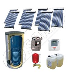 Solariss Iunona pachet panouri solare cu tuburi vidate, Set panouri solare cu tuburi vidate si boiler 800 litri, Pachet panouri solare import China cu tuburi vidate si boiler SIU 7x10-800.1BM