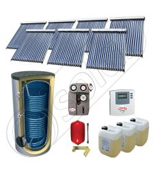 Solariss Iunona pachet panouri solare cu tuburi vidate, Set panouri solare cu tuburi vidate si boiler 1000 litri, Pachet panouri solare import China cu tuburi vidate si boiler SIU 7x18-1000.2BM