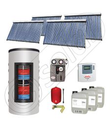 Set colectoare solare cu tuburi vidate fabricate in China, Pachete panouri solare si boiler instant SIU 4x30-1000.66.3BI, Seturi colectoare solare cu boiler instant 1000 litri