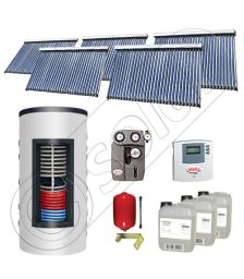 Set colectoare solare cu tuburi vidate fabricate in China, Pachete panouri solare si boiler instant SIU 5x30-1000.66.2BI, Seturi colectoare solare cu boiler instant 1000 litri