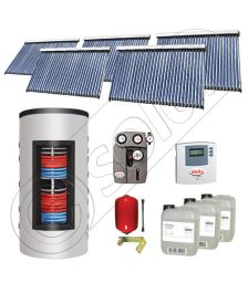 Set colectoare solare cu tuburi vidate fabricate in China, Pachete panouri solare si boiler instant SIU 5x30-1000.66.3BI, Seturi colectoare solare cu boiler instant 1000 litri