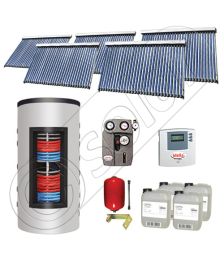 Colectoare solare cu tuburi vidate import China, Seturi panouri solare si boiler instant SIU 5x30-1500.80.3BI, Seturi colectoare solare cu tuburi vidate si boiler instant 1500 litri