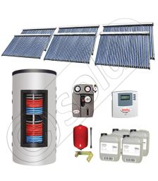 Colectoare solare cu tuburi vidate import China, Seturi panouri solare si boiler instant SIU 6x30-1500.80.3BI, Seturi colectoare solare cu tuburi vidate si boiler instant 1500 litri