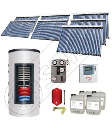 Colectoare solare cu tuburi vidate import China, Seturi panouri solare si boiler instant SIU 7x30-1500.80.2BI, Seturi colectoare solare cu tuburi vidate si boiler instant 1500 litri