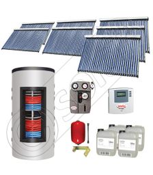 Colectoare solare cu tuburi vidate import China, Seturi panouri solare si boiler instant SIU 7x30-1500.80.3BI, Seturi colectoare solare cu tuburi vidate si boiler instant 1500 litri