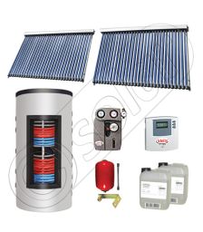 Set colectoare solare cu tuburi vidate si boiler instant 500 litri, Panouri solare cu tuburi vidate import China, Seturi colectoare solare si boiler instant SIU 2x30-500.33.3BI