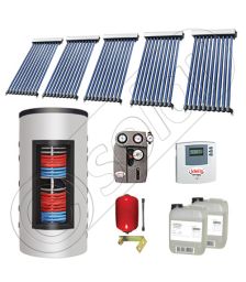 Set colectoare solare cu tuburi vidate si boiler instant 500 litri, Panouri solare cu tuburi vidate import China, Seturi colectoare solare si boiler instant SIU 5x10-500.33.3BI