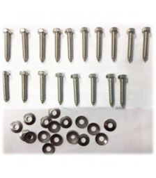 Kit de fixare pentru 4 panouri fotovoltaice in modul landscape, cu 8 sine din aluminiu, 6 elemente de prindere a sinelor intre ele, 10 cleme de fixare a modulelor, 10 carlige de fixare pentru tigla ceramica si setul complet de suruburi, saibe si piulite pret ieftin 8