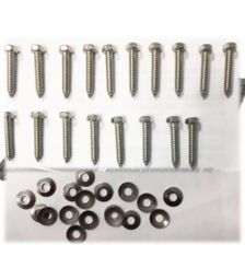 Kit de fixare pentru un panou solar in modul landscape, cu 2 sine de 2.1 m, 4 cleme de fixare pentru extremitatile modulului, 4 carlige de fixare pentru tigla ceramica si setul complet de suruburi, saibe si piulite pret ieftin 6