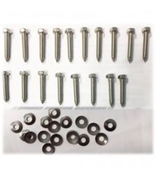 Kit de fixare pentru 3 panouri fotoelectrice, cu 2 sine de 2.1 m, 2 sine de 1.05 m, 2 elemente de prindere a sinelor intre ele, 8 cleme de fixare a modulelor, 6 carlige de fixare pentru tigla ceramica si setul complet de suruburi, saibe si piulite pret ieftine 8